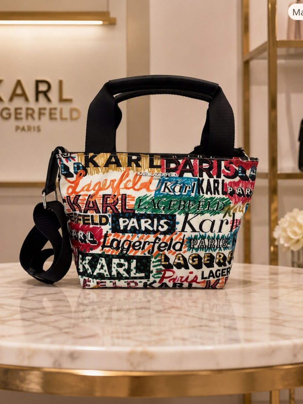 Karl Lagerfeld Amour Graffiti Tote/Crossbody